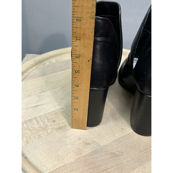 Madden‎ Girl Shoes Womens Size 9 Black Block Heel Pointed Toe Ankle Booties PU - Picture 4 of 12